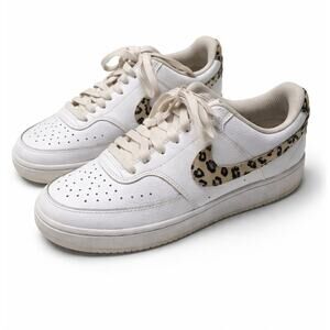 Nike Air Force 1 Low White Leopard Swoosh Sneakers – Women’s | Trendy Streetwear